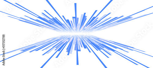 Abstract background striped 3D dynamic background with blue lines on white, vector illustration.