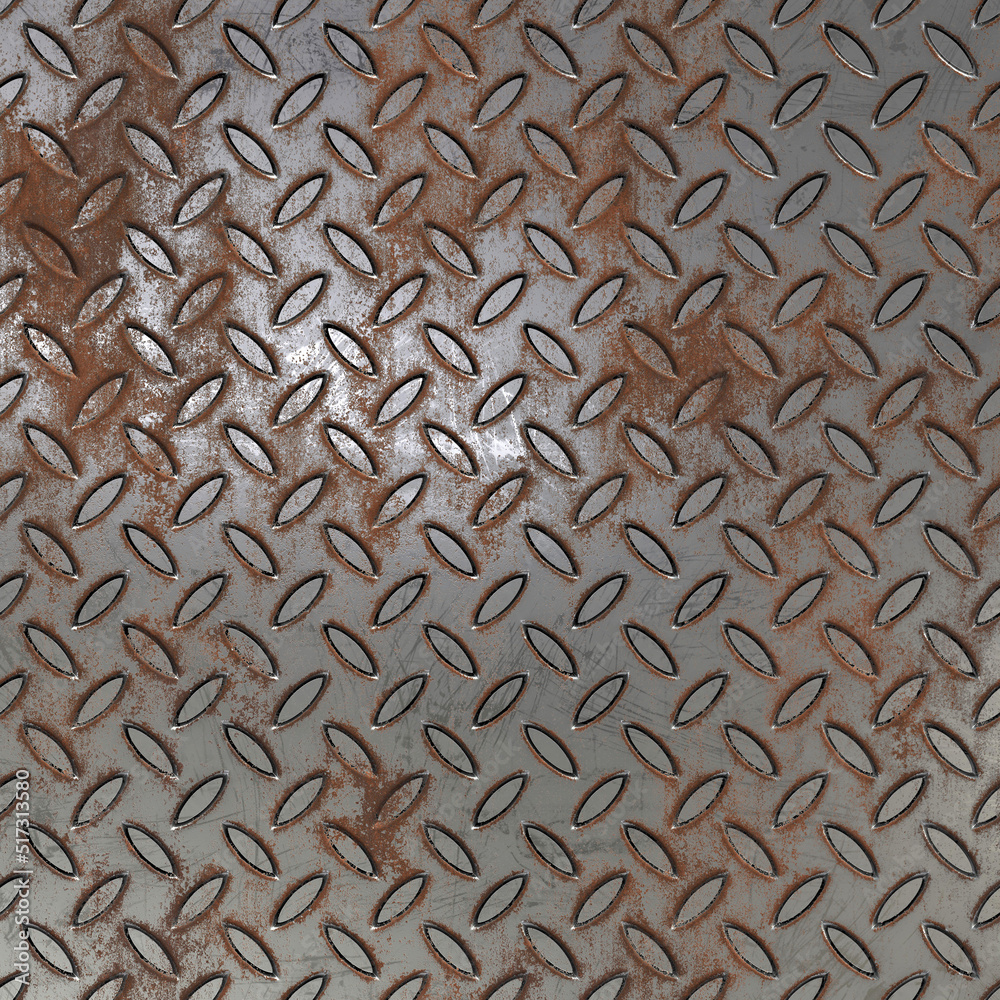 3D Realistic rusty corrugated iron metal plate rendered texture background image 3D Realistic rusty corrugated iron metal plate rendered texture background image