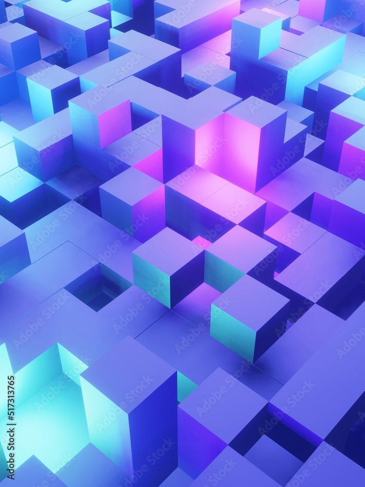 ブロック 3D 背景 ブロック 3D 背景