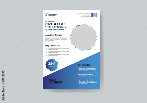 Corporate business flyer template, a4 flyer template, digital marketing agency flyer, gradient flyer template, abstract business flyer template, modern flyer template, unique flyer template