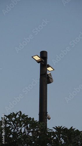 Street light of Gelora Bung Karno Stadium, taken on July 10, 2022 in Jakarta, Indonesia photo