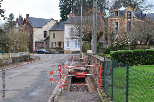 Fotografija Covered Watercourse under Repair in French Village