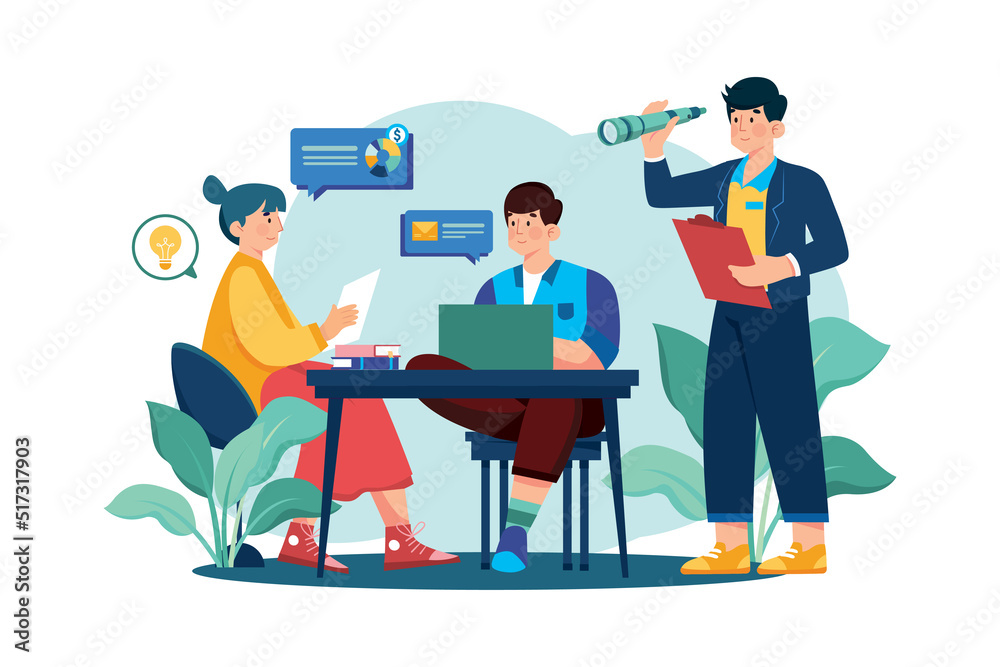 Supervisor Illustration concept. Flat illustration isolated on white background Supervisor Illustration concept. Flat illustration isolated on white background