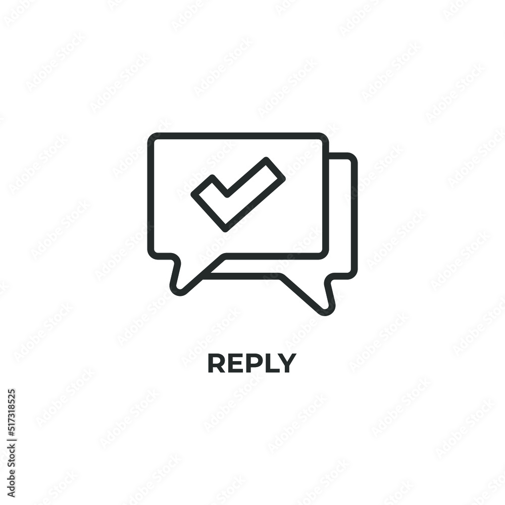 reply line icon. linear style sign for mobile concept and web design. Outline vector icon. Symbol, logo illustration. Vector graphics reply line icon. linear style sign for mobile concept and web design. Outline vector icon. Symbol, logo illustration. Vector graphics