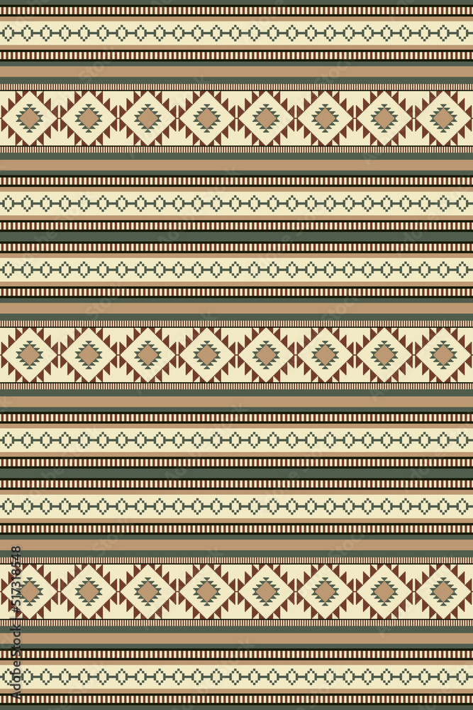 Ethnic seamless pattern. Native American tribal illustration. Southwest design.