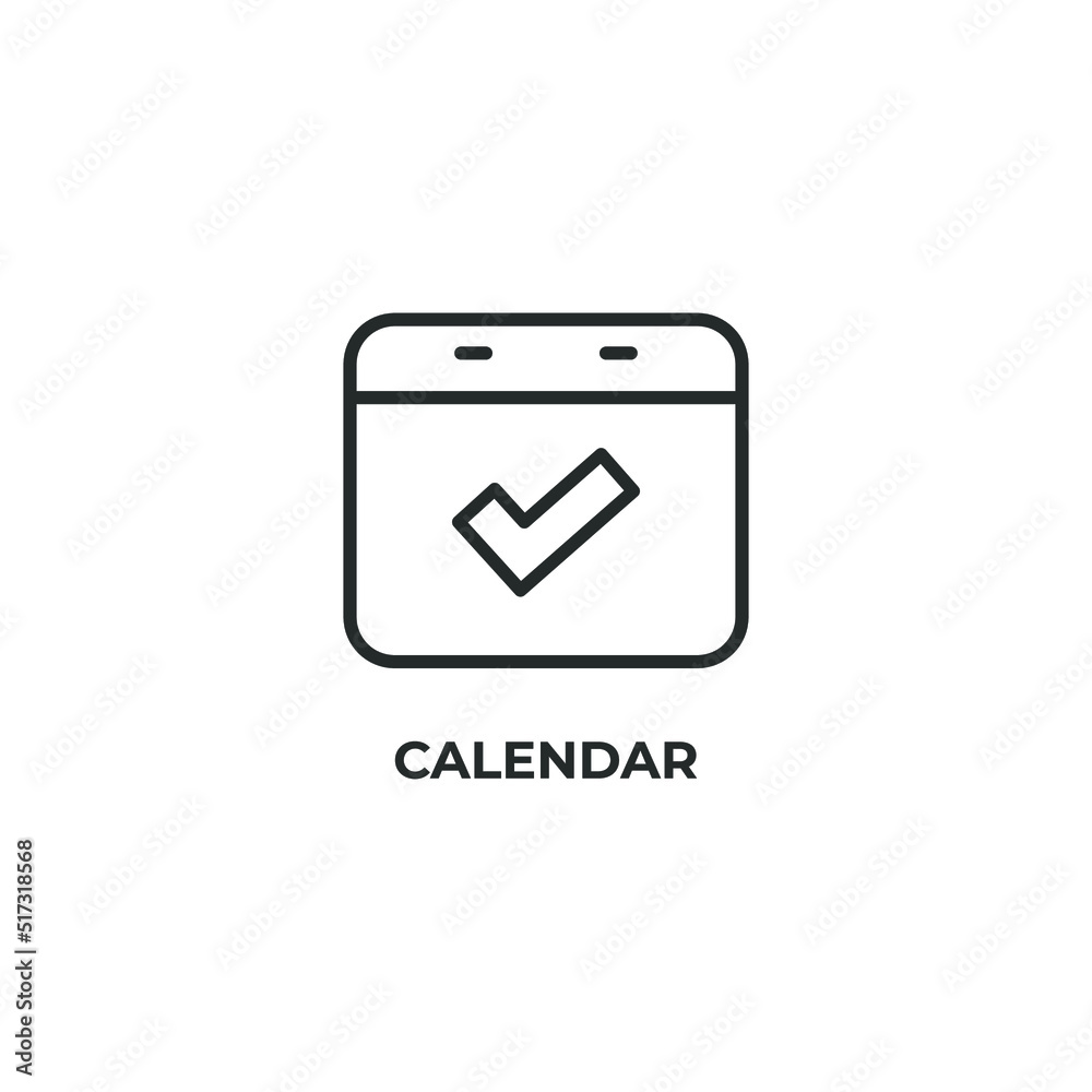 calendar line icon. linear style sign for mobile concept and web design. Outline vector icon. Symbol, logo illustration. Vector graphics calendar line icon. linear style sign for mobile concept and web design. Outline vector icon. Symbol, logo illustration. Vector graphics