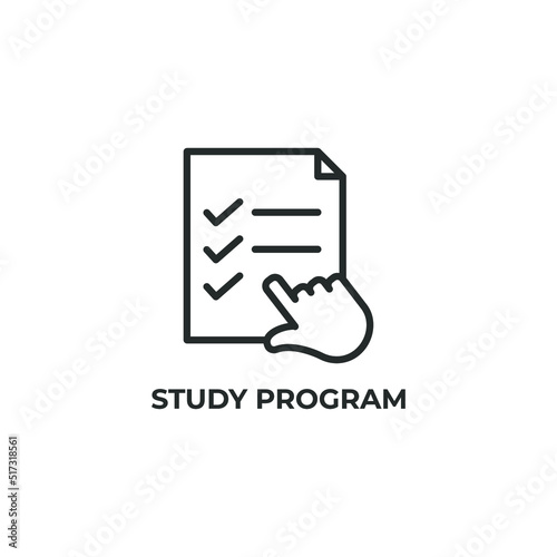 study program line icon. linear style sign for mobile concept and web design. Outline vector icon. Symbol, logo illustration. Vector graphics