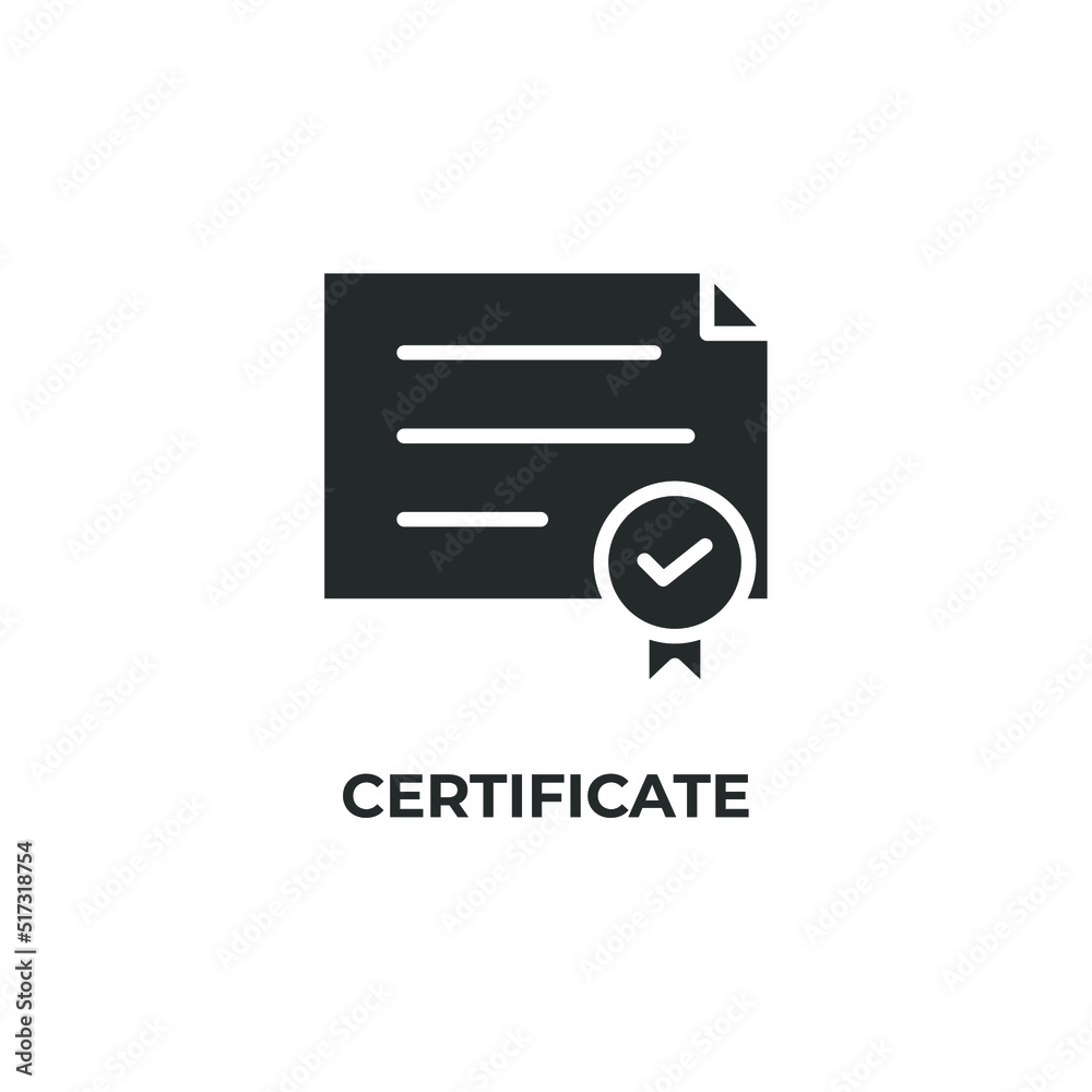 certificate vector icon. filled flat sign for mobile concept and web design. Symbol, logo illustration. Vector graphics certificate vector icon. filled flat sign for mobile concept and web design. Symbol, logo illustration. Vector graphics