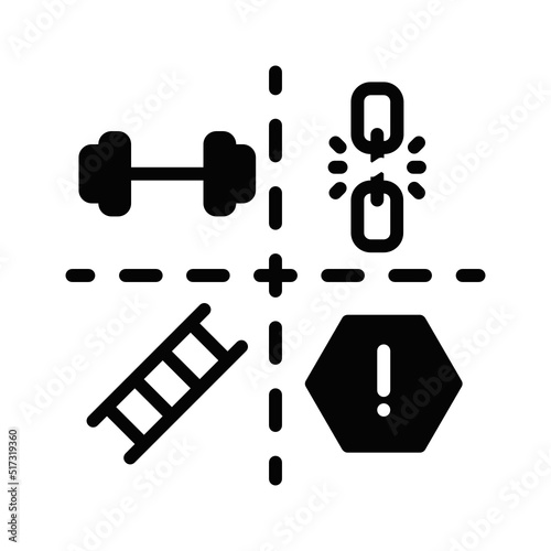 Black solid icon for Swot