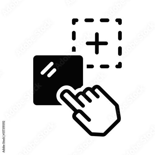 Solid icon for Drag and drop