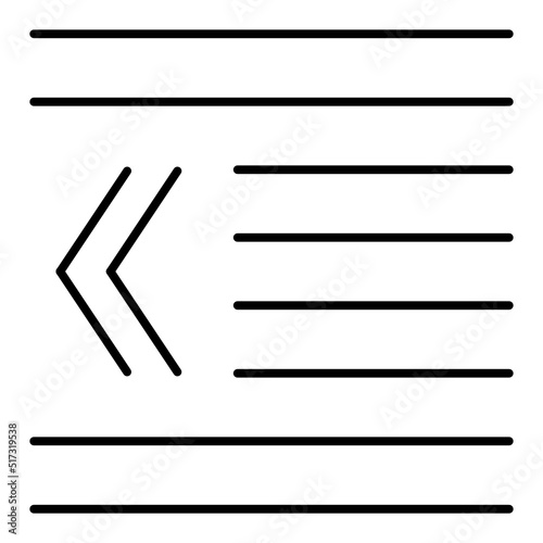 left indent line icon