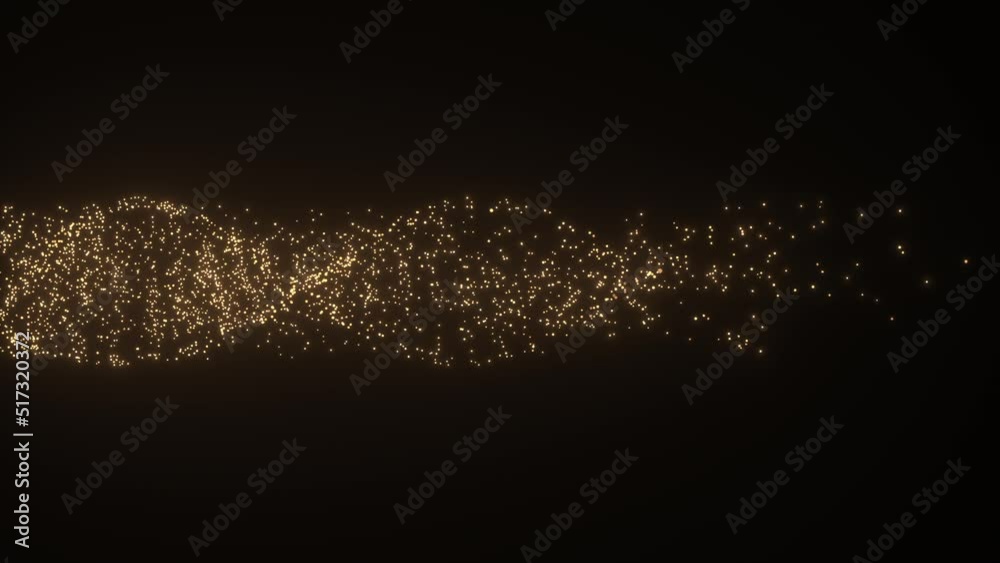 astract DNA helix with golden particles 3d rendered
