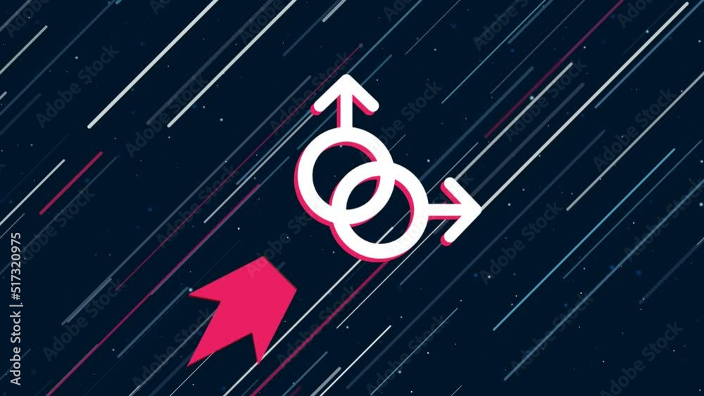 Homosexual symbol flies through the universe on a jet propulsion. The ...