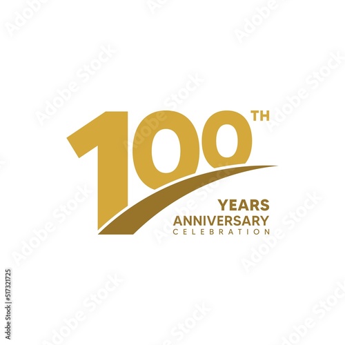 100th year anniversary design template. vector template illustration