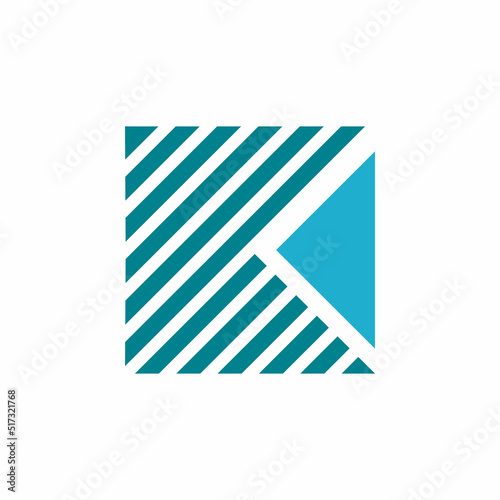 square letter k logo design