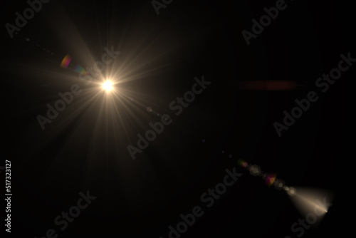 abstract of sun with flare....