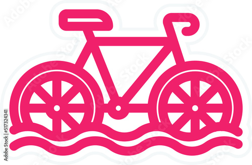 Water Tricycle Icon Style