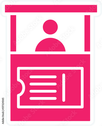 Ticket Counter Icon Style