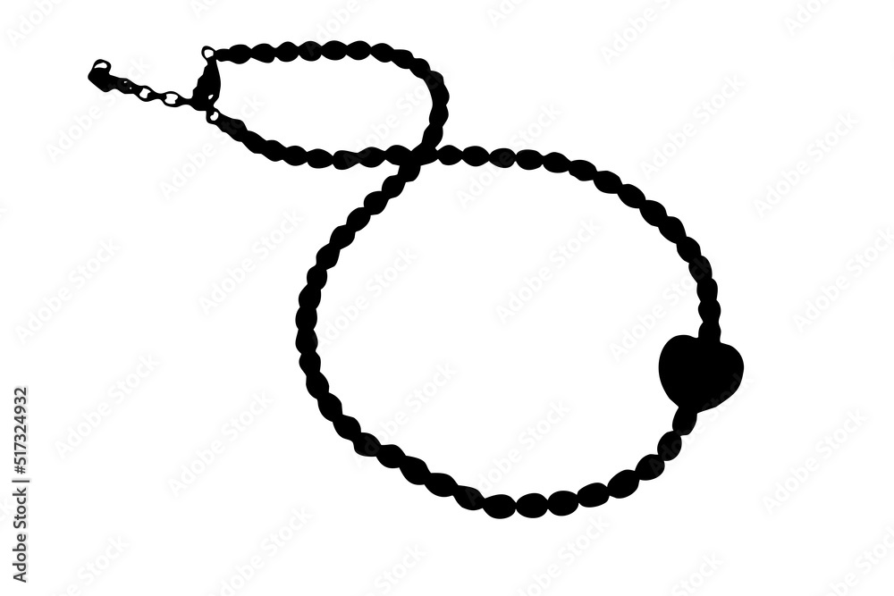 costume jewelry in a black outline on a white background costume jewelry in a black outline on a white background