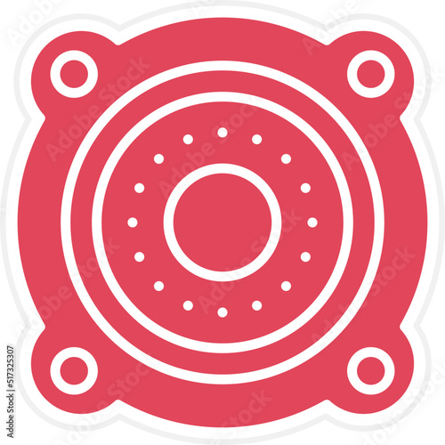 Car Speakers Icon Style