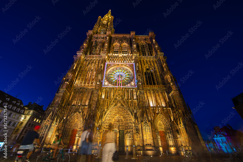 Lichtspektakel an der Straßburger Kathedrale