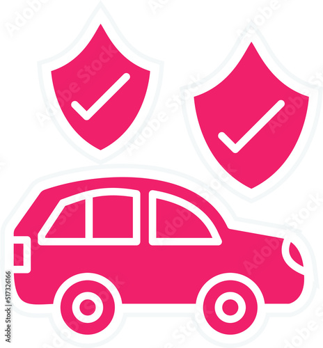 Car Insurance Icon Style