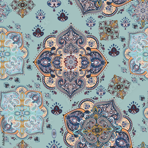 Bohemian vector vintage pattern with stylish traditional ornament for design