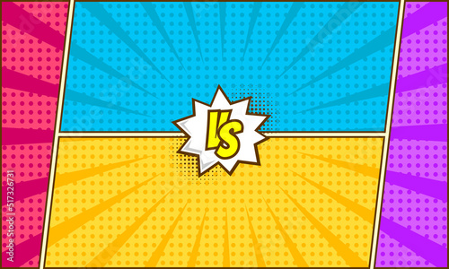 comic versus vs background template