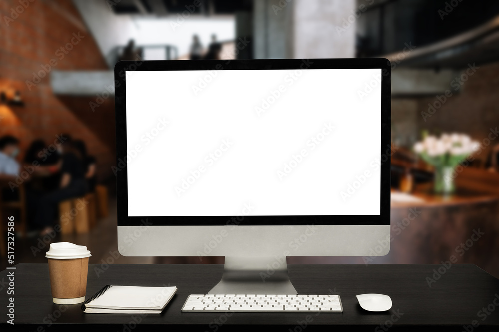 workspace with computer, laptop, office supplies, and coffee cup, smartphone, and tablet at office. desk work concept. workspace with computer, laptop, office supplies, and coffee cup, smartphone, and tablet at office. desk work concept.