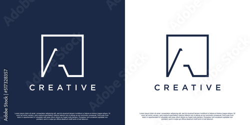 Initial letter a logo design Premium Vector