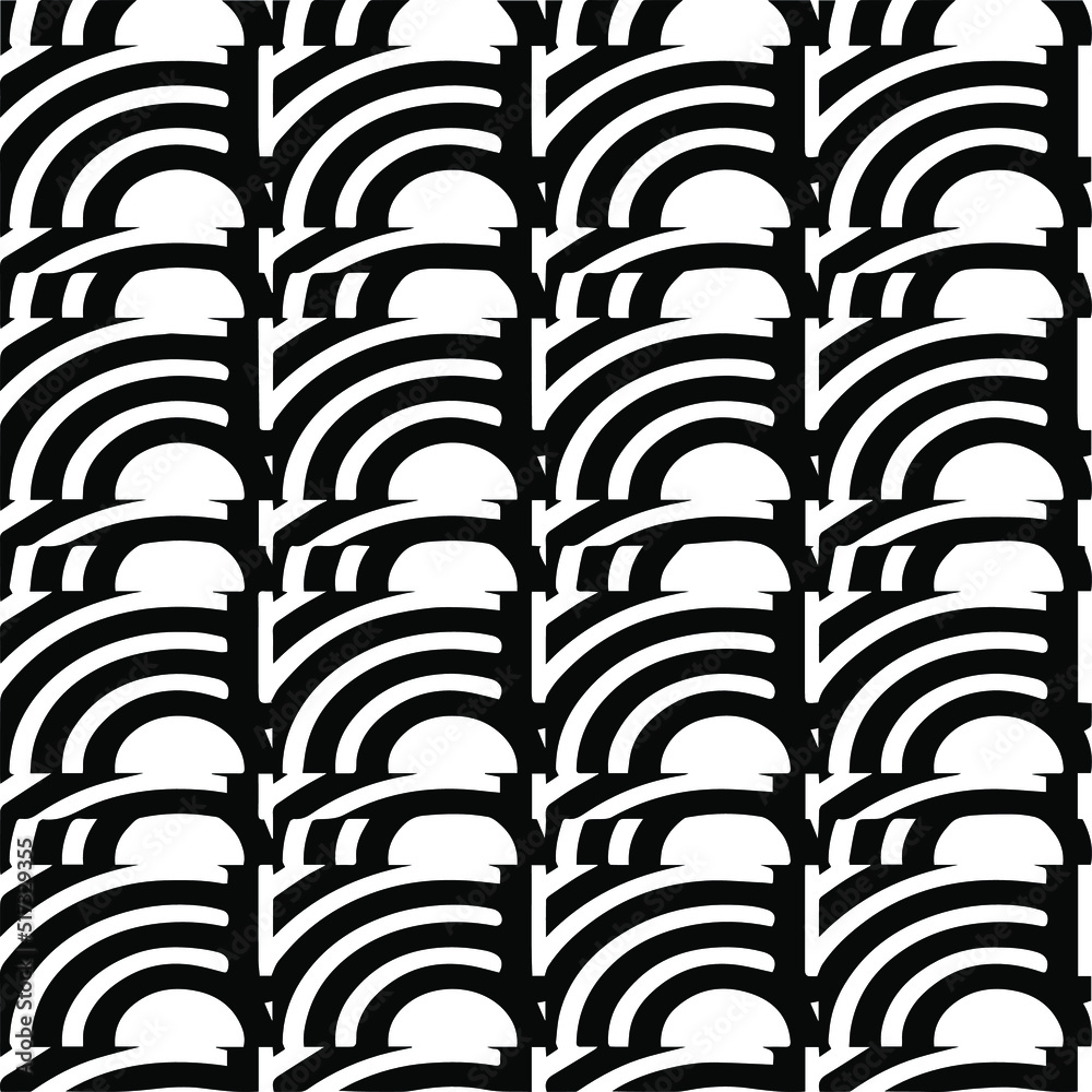 
Abstract background with black and white pattern. Unique geometric vector swatch. Perfect for site backdrop, wrapping paper, wallpaper, textile and surface design. 