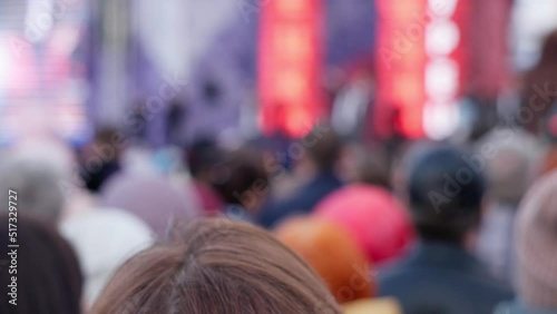 Wallpaper Mural Crowd of people at the selective focus street rock concert. Defocus crowd of people Torontodigital.ca