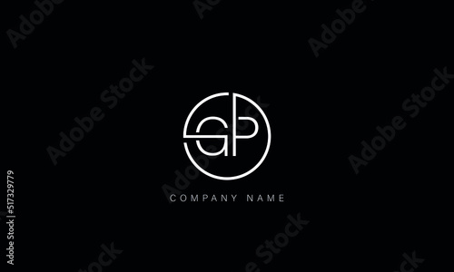 GP, PG Abstract Letters Logo Monogram