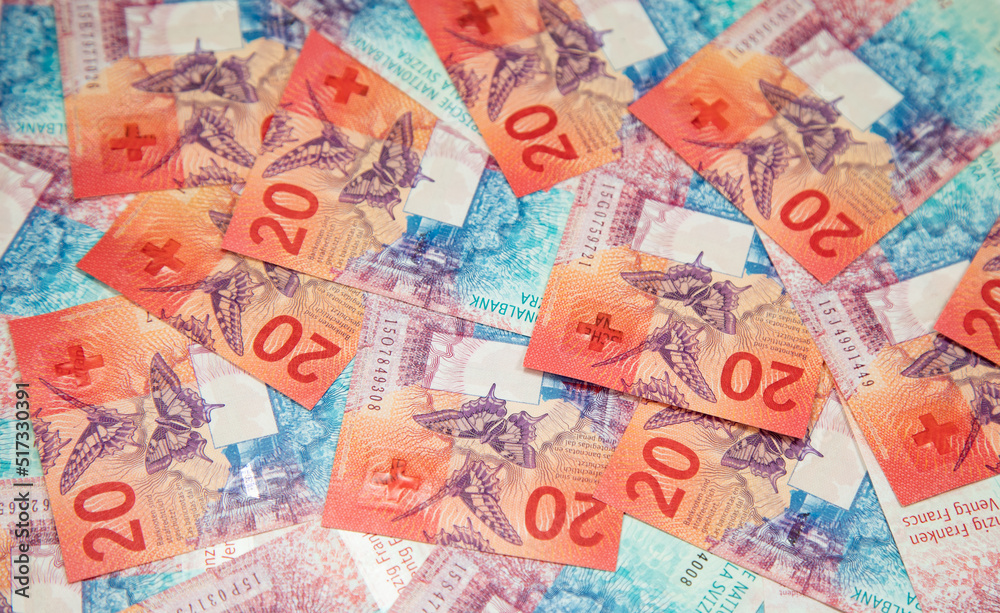 Fototapeta premium Swiss francs