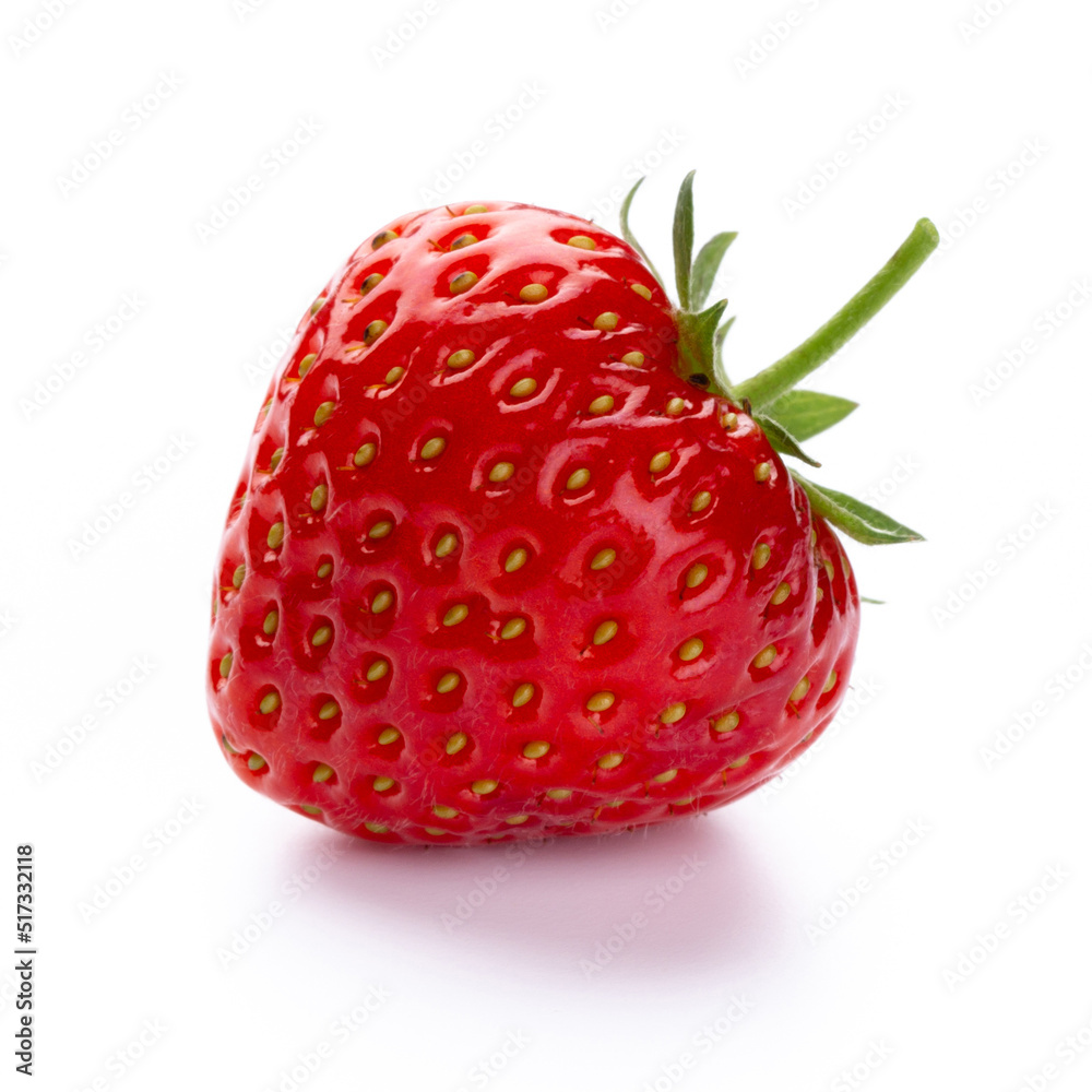 Fresh strawberries closeup on a white background. Isolated - Image Fresh strawberries closeup on a white background. Isolated - Image