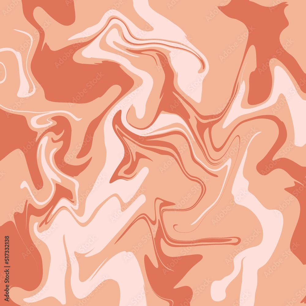 Abstract orange and white wavy background 
