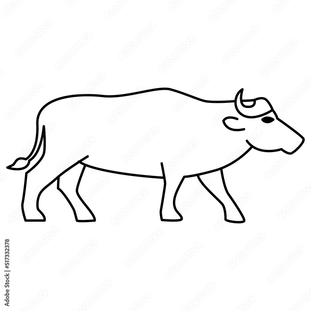 Bull Icon Vector Design Template.