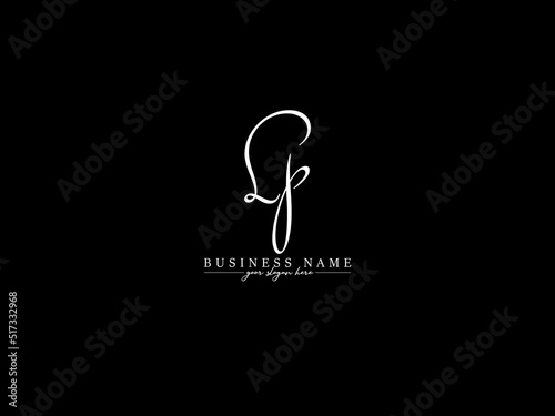 Simple LP Signature Logo Icon, Signature Lp pl Logo Letter Vector Art With Black Signature Icon Design For Brand