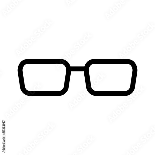 Square sunglasses icon, full black. Suitable for website, content design, poster, banner, or video editing needs