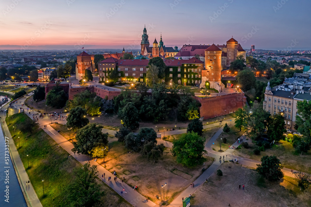 Obraz na płótnie Wawel Royal Castle - Krakow, Poland.	 w salonie