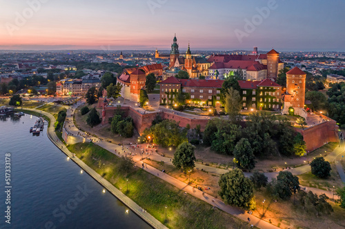 Wawel Royal Castle - Krakow, Poland.	 #517333178