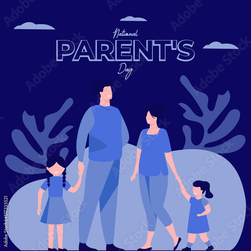 National Parents Day Vector Illustration