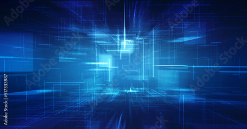 Digital Abstract technology background, Binary Code Background, cyber Internet technology Concept