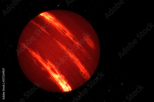 Fototapeta Naklejka Na Ścianę i Meble -  Red dwarf, star, on a dark background. Elements of this image furnished by NASA