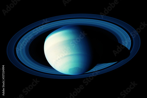 Fototapeta Naklejka Na Ścianę i Meble -  Planet Saturn on a dark background. Elements of this image furnished by NASA