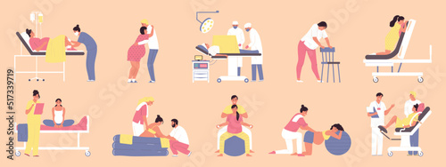 Pregnant Woman Childbirth Set