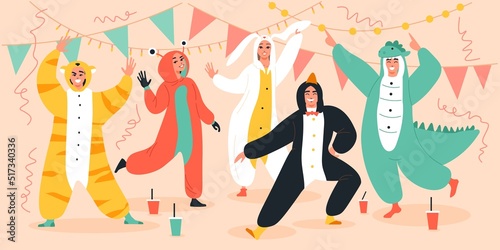 Kigurumi Pyjama Party Composition