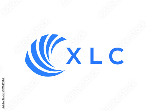 XLC Flat accounting logo design on white background. XLC creative initials Growth graph letter logo concept. XLC business finance logo design.
 photo