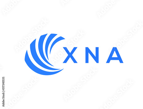 XNA Flat accounting logo design on white background. XNA creative initials Growth graph letter logo concept. XNA business finance logo design.
 photo