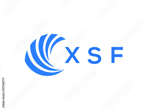 XSF Flat accounting logo design on white background. XSF creative initials Growth graph letter logo concept. XSF business finance logo design.
 photo